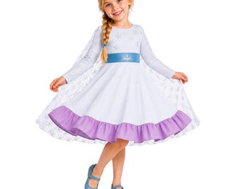 Princess dress for girls Elsa dress for girls  Frozen Princess dress Elsa dress up Elsa cotton dress