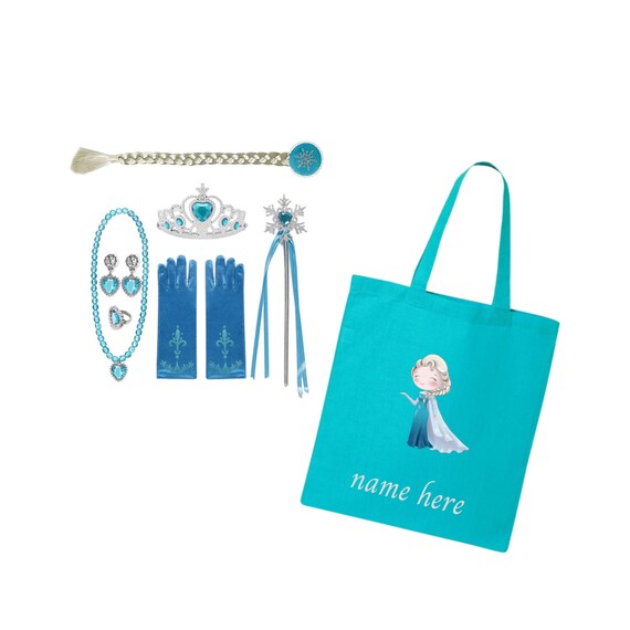 Ice Queen Kleid Gefrorenes PERSONALISIERTES GESCHENKSET. Die Eiskonigin Elsa Kleid Accessoires Eiskonigin Elsa Gefrorenes Kostum zum Anziehen. Weihnachtsgeschenk. Etsy