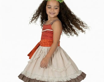 Moana dress for girls Princess Moana cotton dress up