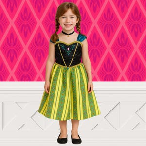 Disfraz de Anna Frozen para disfrazarse Vestido de princesa Vestido de Anna hermana de Elsa Vestido de princesa Frozen Vestido de Halloween para niñas Vestido de princesa para niñas