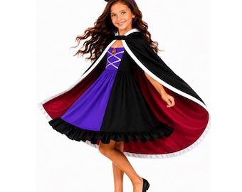 Evil Queen dress for girls and toddler villain dress Halloween dress