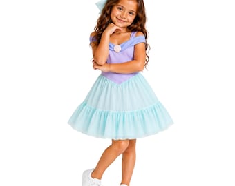 Ariel Little Mermaid Princess girls athletic princess park dress PRE-ORDER