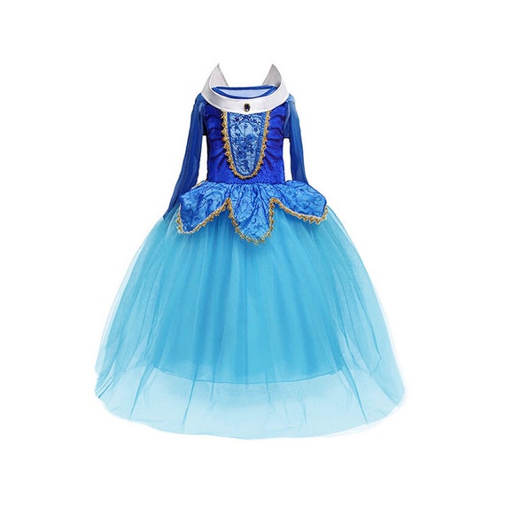 Vestido azul de la Bella Durmiente de la Princesa Aurora - Etsy México Vestido azul de la Bella Durmiente de la Princesa Aurora - Etsy México