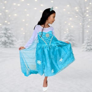 Frozen Elsa Dress for Girls Frozen Ice Queen dress Snow Queen costume Elsa dress for toddler princess Halloween costume