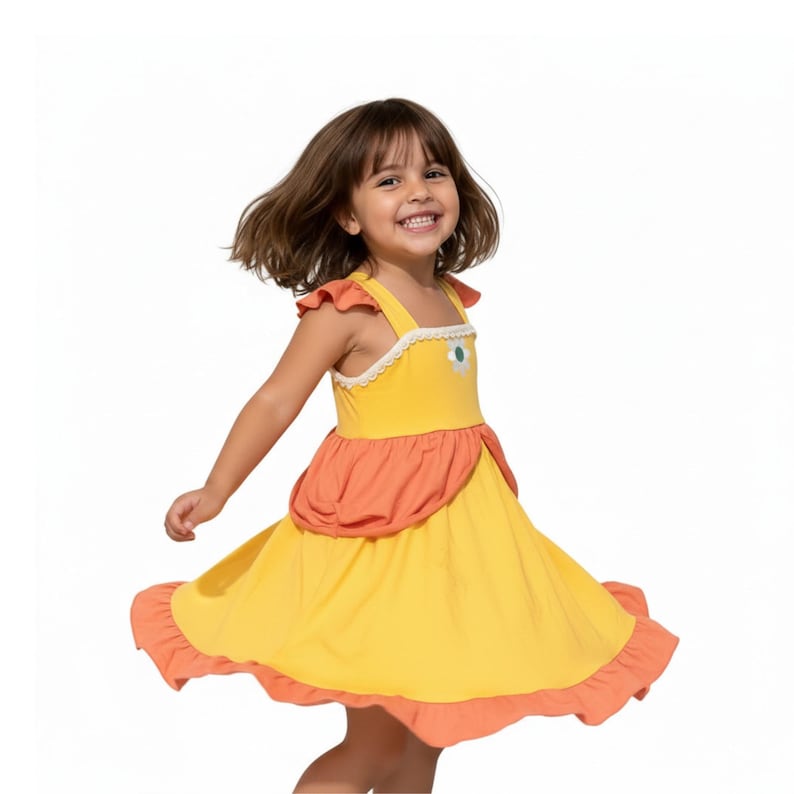 Princess Daisy Video Game Princess Dress Princess Peach and Daisy Dress ...