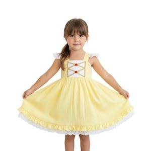 strapless open back dress Disney Princess Deluxe Belle Beauty and the Beast Red Rose Tutu Dress   EverAfterTutuCo