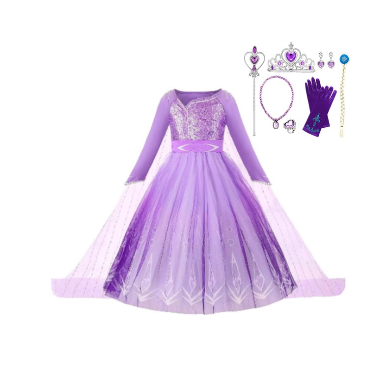 Elsa Frozen Dress Elsa Dress Elsa Purple Dress Elsa - Etsy