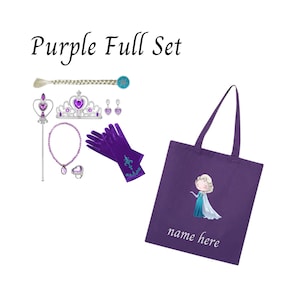 Accessoires La reine des neiges Elsa avec sac fourre-tout personnalisé, coffret cadeau princesse Elsa La reine des neiges, cadeau pour fille