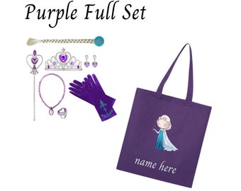 Frozen Elsa Frozen Accessories with Personalized Tote Bag, Princess Elsa Frozen Gift Set , Gift for girls