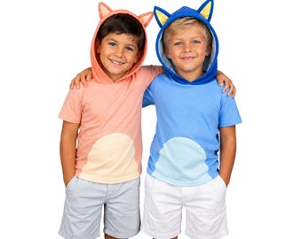Dog family shirt, Dog fun shirt for boys and girls, blue dog shirt, orange dog shirt