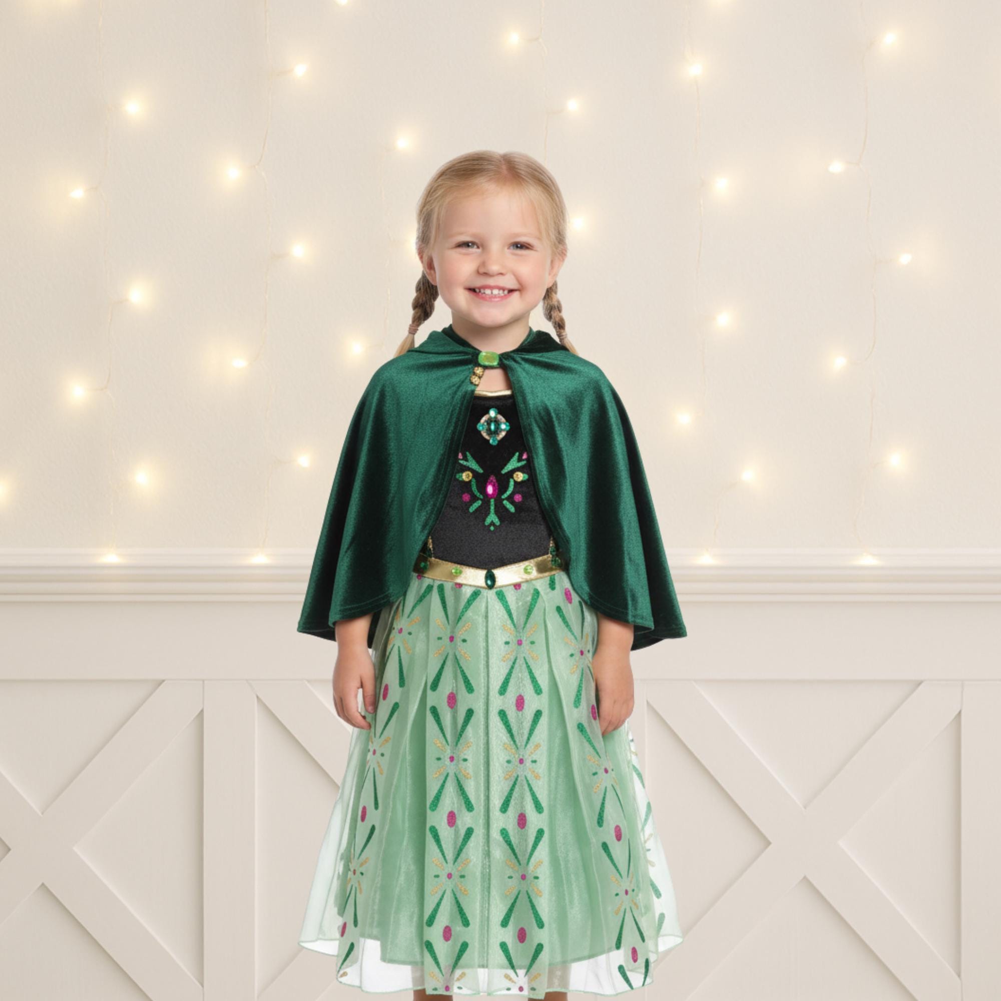 Princess Frozen Anna Costume For Girls – Dress, Wig, Tiara, Wand & Accessories Set For Halloween & Cosplay - View #5