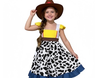 Vestido de Toy Story / Vestido de algodón de Jessie / Disfraz de personaje de película para niñas / Disfraz especial de Jessie