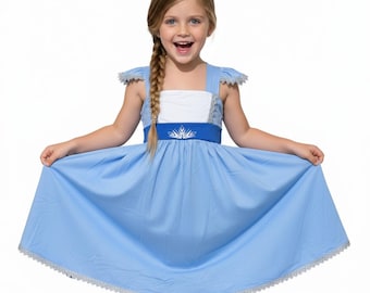 Vestido de Elsa de Frozen Vestido de princesa para niñas de la Reina de Hielo