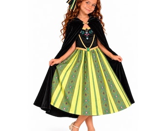 Anna Frozen costume for dress up Princess dress Elsa' sister Anna dress Frozen princess dress Girls Halloween dress Girls princess dress