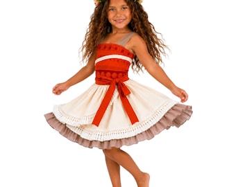 Moana dress for girls Princess Moana cotton dress up