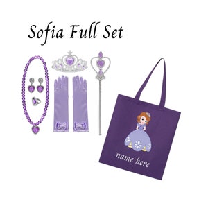 Accessoires Princesse Sofia Ier avec sac fourre-tout personnalisé, Coffret Princesse Sofia Ier, Sofia Ier, Cadeau pour fille