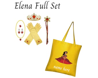 Princess Elena of Avalor Accessories with Personalized Tote Bag, Princess Elena of Avalor Gift Set , Gift for girls