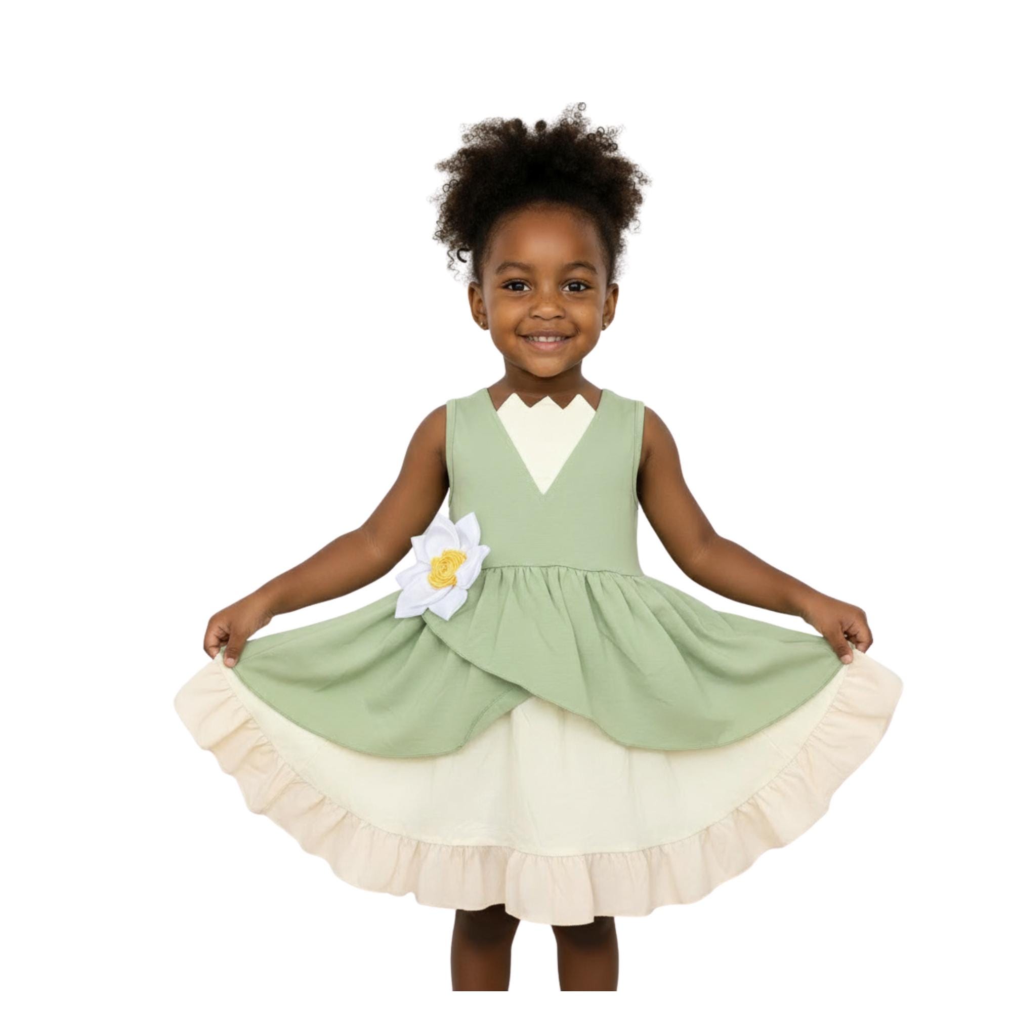 open lace back dress Posh Peanut Girl's Disney Belle Tulle Dress in Yellow, 10Y-12Y, Viscose from Bamboo