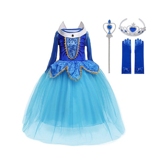 Vestido azul de la Bella Durmiente de la Princesa Aurora - Etsy México Vestido azul de la Bella Durmiente de la Princesa Aurora - Etsy México