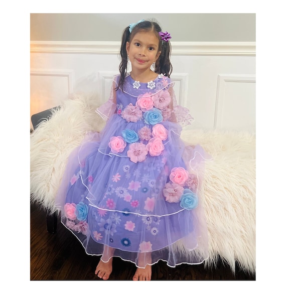 encanto isabela blue dress Encanto Isabela Dress, PERSONALIZED GIFT SET Isabela Dress + Flower Crown. Isabela  Encanto, Flower Girl Dress, Princess Halloween Gift