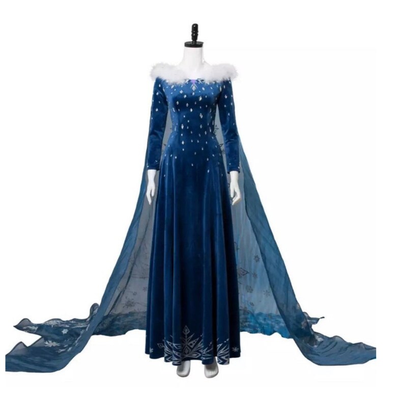 Elsa Dress Adult Size Frozen Olaf's Adventure Inspired Etsy
