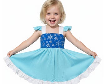 Elsa dress Ice Queen cotton dress Frozen Elsa Princess dress