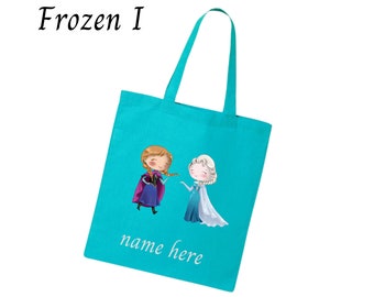 Frozen Elsa, Ice Queen sisters, Anna & Olaf Personalized Tote Bags , Gift for girls