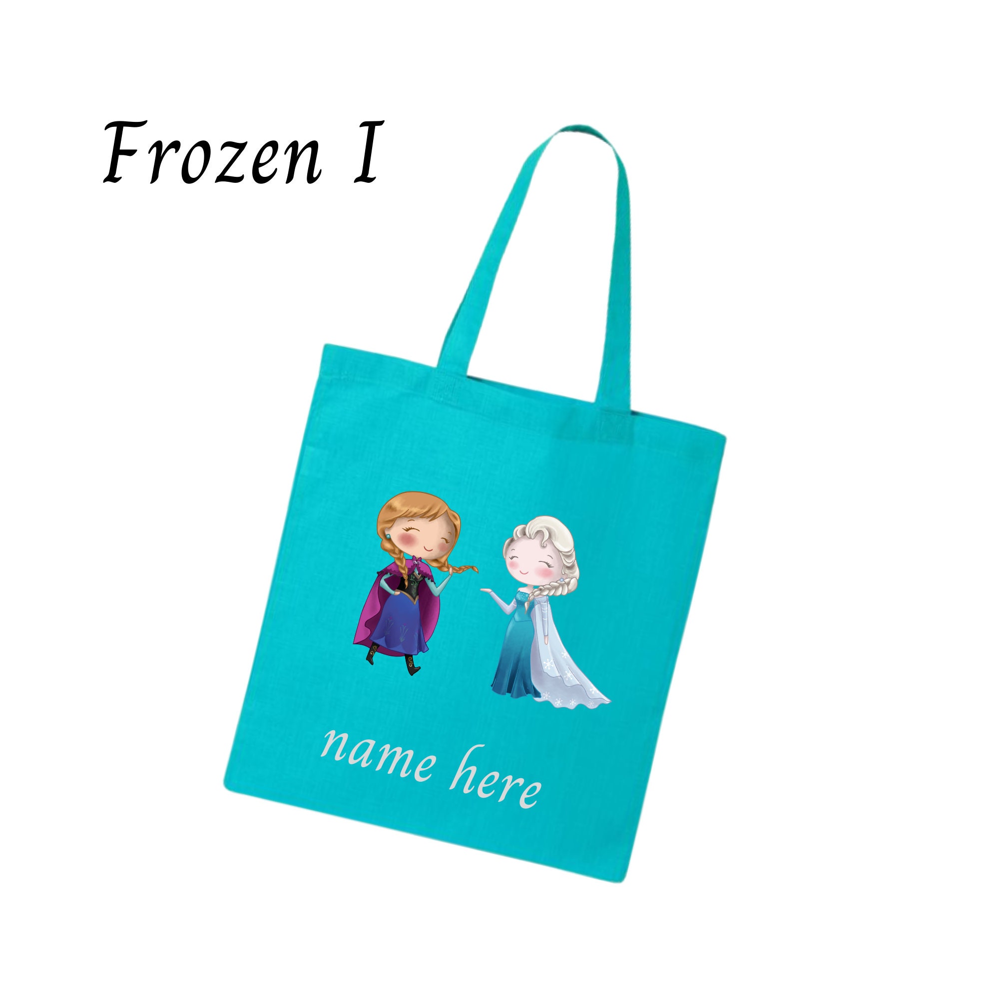Frozen Elsa Ice Queen Sisters Anna Olaf Personalized Tote Bags Gift for Girls Etsy