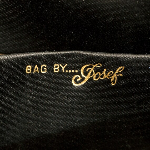 BAG BY JOSEF Black Velvet Vintage Clutch - image 2
