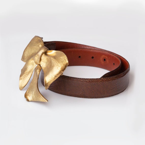 C.Ross Bow Belt Buckle Christopher Ross Large Bow Metal Belt Buckle - TheRelux.com main image 4