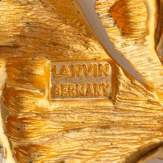 LANVIN GERMANY ブローチ ゴールドメッキ ヴィンテージ ラージ LANVIN GERMANY ブローチ ゴールドメッキ ヴィンテージ ラージ