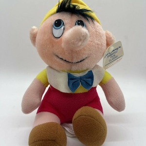 Vintage PINOCCHIO Plüsch Puppe Tier Walt Disney Produktionen MIT TAG 8in