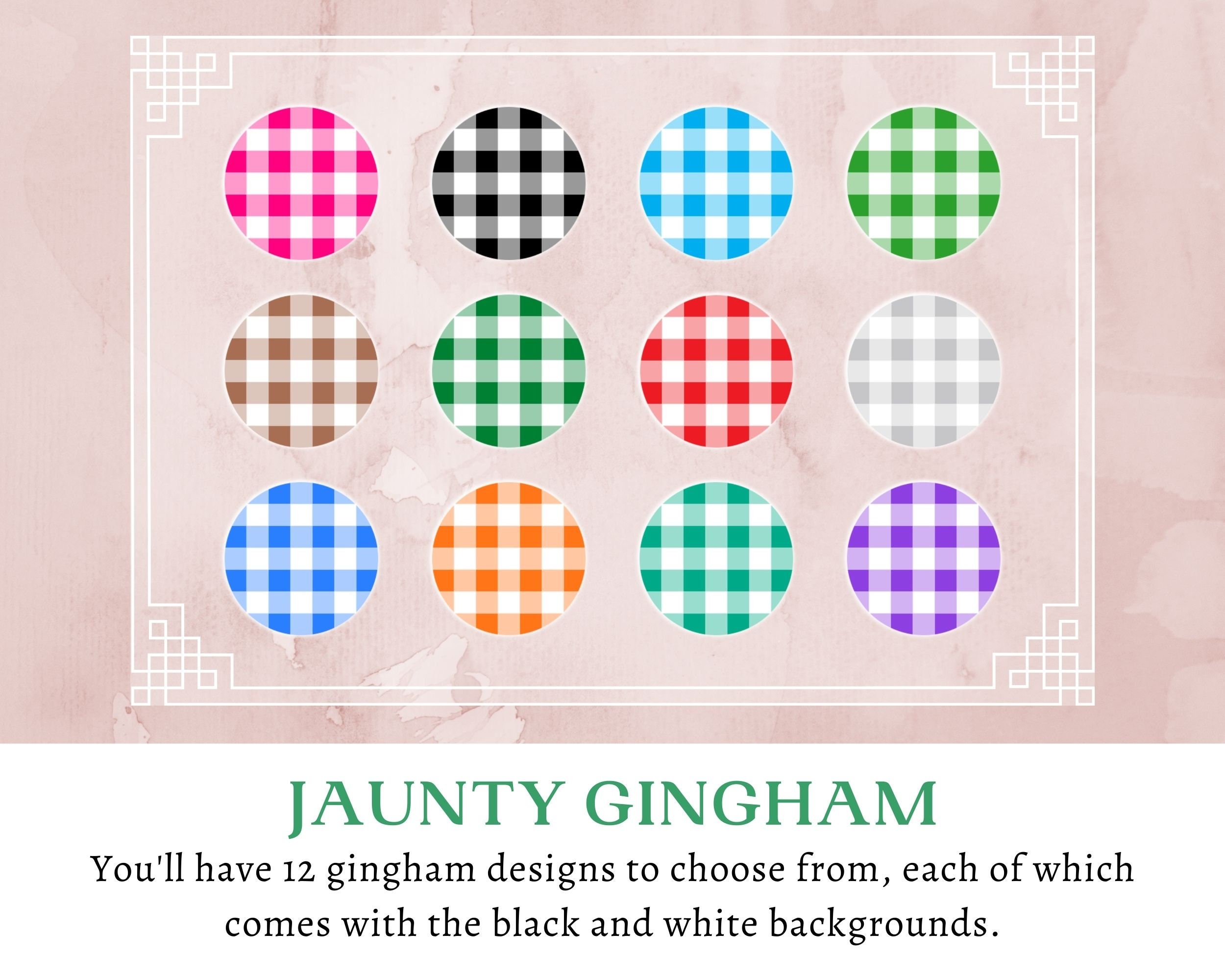 Printable 2024 2025 Calendar Gingham Letter Fillable Monthly Calendar