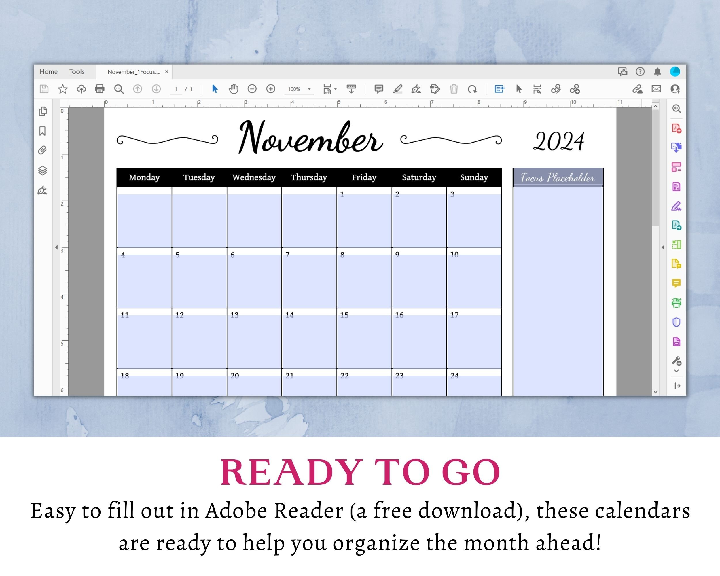 Editable Minimalist Calendar 2024 2025 Printable Office Calendar ...