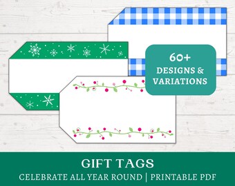 Printable Gift Tags Bundle | assorted gift tags | editable gift labels | birthday gift tags | printable Christmas tags | digital download