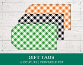 Printable Gingham Gift Tags | DIY gift tags | retro gift tags | favour tag | cheerful gift decoration | instant download