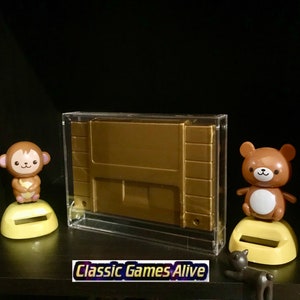 最高の任天堂 SNES ビデオゲームカートリッジディスプレイケース（最高品質のプラスチック製）
