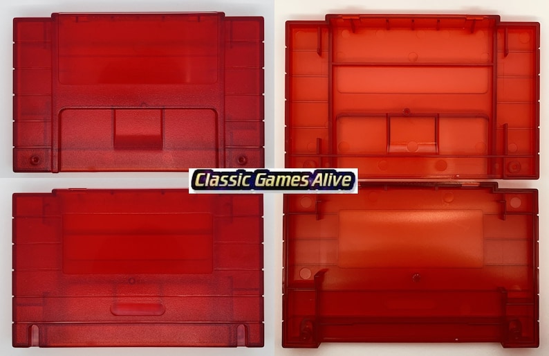 SNES Transparent Red game case