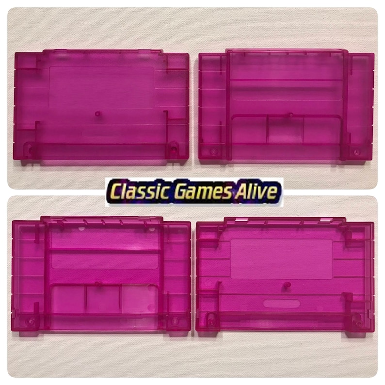 SNES Transparent purple game case