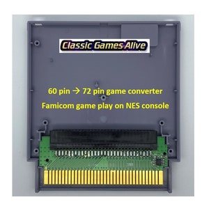 Famicom 60 Pin to NES 72 Pin Adaptor Converter - For NES Console (7 different COLORS)