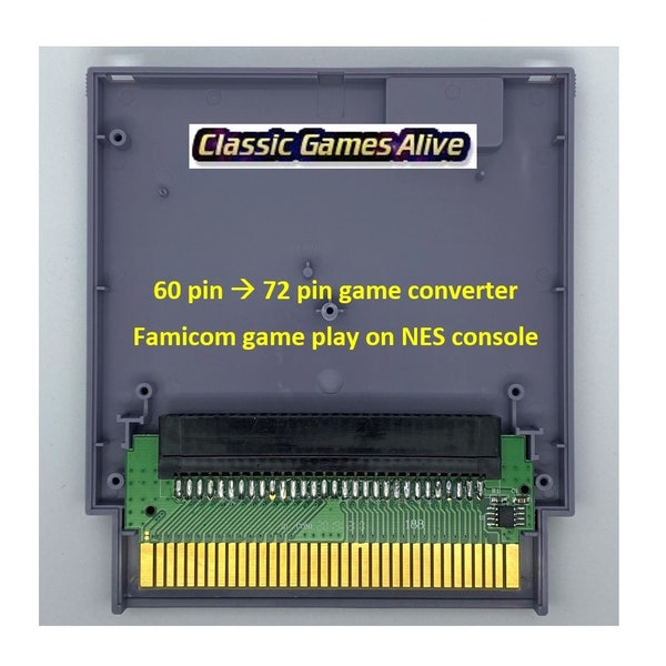 Convertisseur adaptateur Famicom 60 broches vers NES 72 broches – pour console NES (7 couleurs différentes)