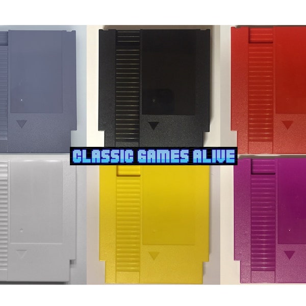NES Replacement Case Cartridge Shell- Solid COLORS (6 Colors Choices, Great for Raspberry Pi) Nintendo
