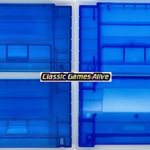 SNES Transparent Blue game case