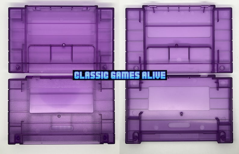 SNES Transparent Atomic Purple game case