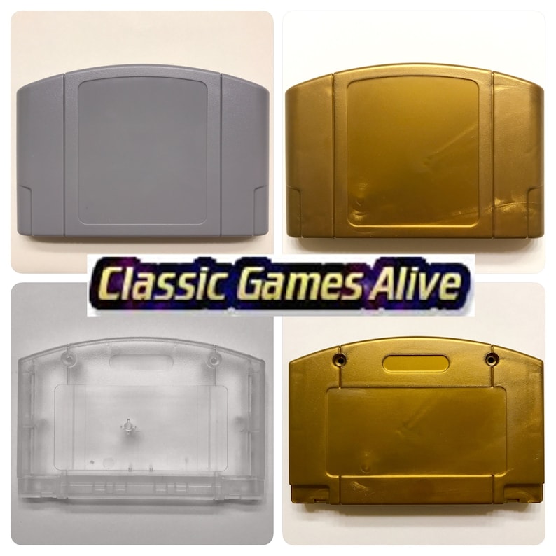 N64 Replacement Case Cartridge Shell Zelda Gold and Gray Color