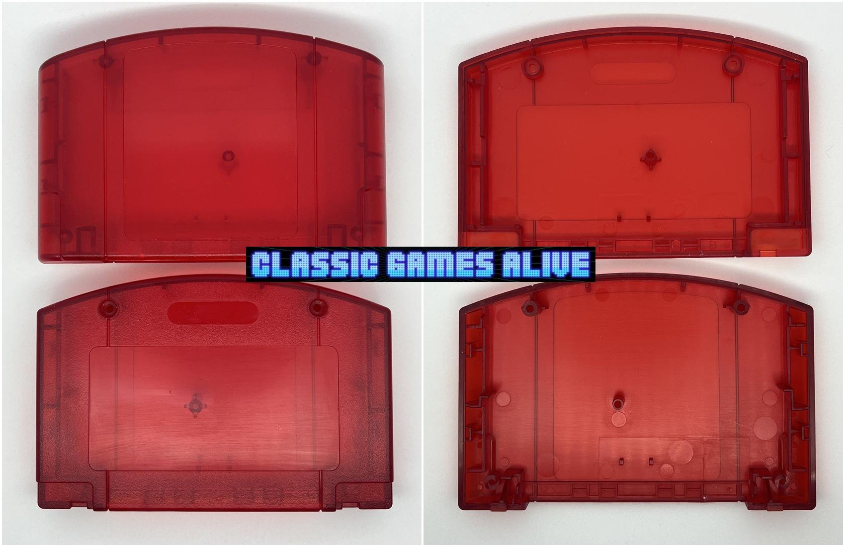 N64 Reproduction Game Case Cartridge Shell- Transparent Clear