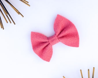 Rose Felt Hair Bow, Felt Girls Hair bows, baby Headband, Kids Gift, Hair Clip, Hair Accessories, For Girls, Baby Shower Gift for Girls