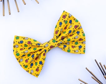 Laço de cabelo de bebê floral amarelo de 4 polegadas para meninas, acessórios de cabelo para bebês, prendedor de cabelo de bebê, laço de bebê, laço de cabelo grande para meninas, faixa de cabeça