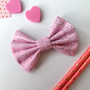 Valentines Hair Bow, Pink Valentines Hair Bow, Headband, Valentines Day Hair Bow, Hair Clip, Hair Accessories, For Baby, for Toddler