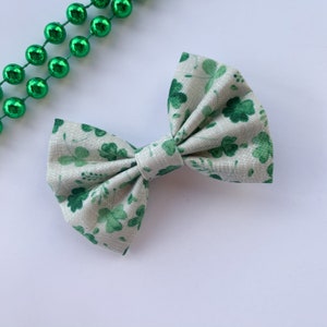St. Patrick&#39;s Day Bow, Shamrock Hair Bow, Clover Hair Bow , St. Patrick&#39;s Day Green Headband, Hair Clip, Hair Accessories, For Girls